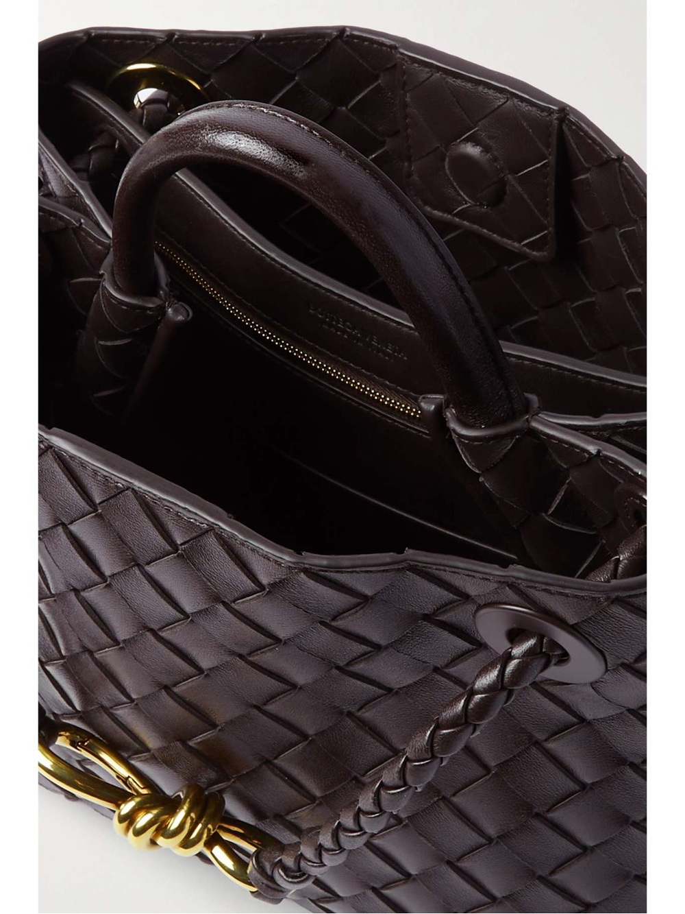 Brown Intrecciato Leather Tote Bag – Bottega Veneta Andiamo Style Copy - Picture 5 of 9